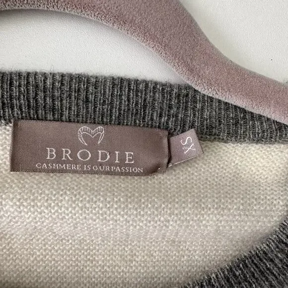 Brodie Cashmere Womens Raglan Sleeve Sweater Size XS Star Print Luxury - Picture 4 of 5